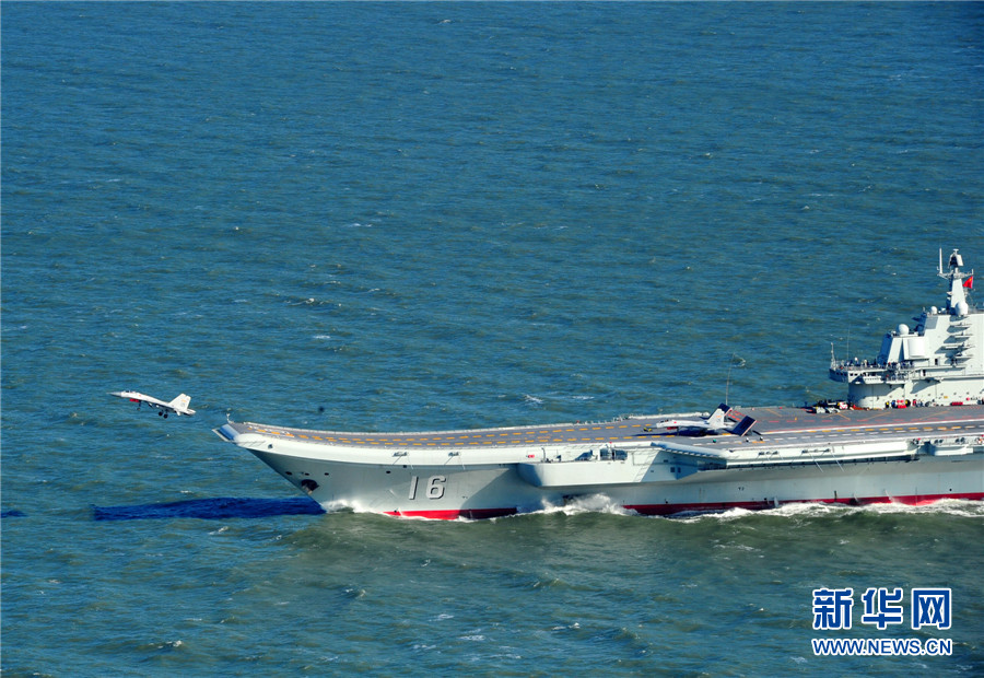 A glimpse into Carrier fighter J-15's test flight