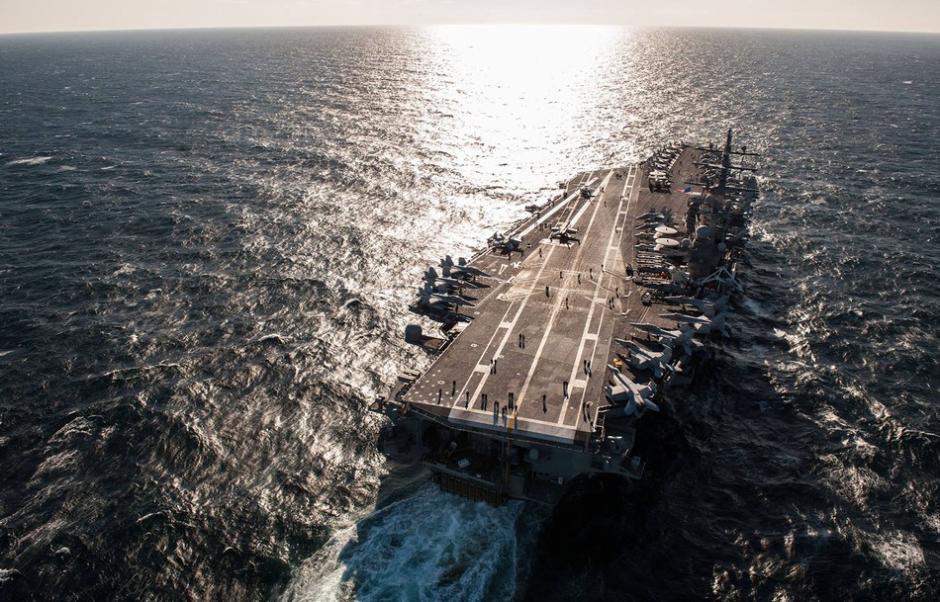 U.S. jets intercept Russian bombers flying near U.S. aircraft carrier