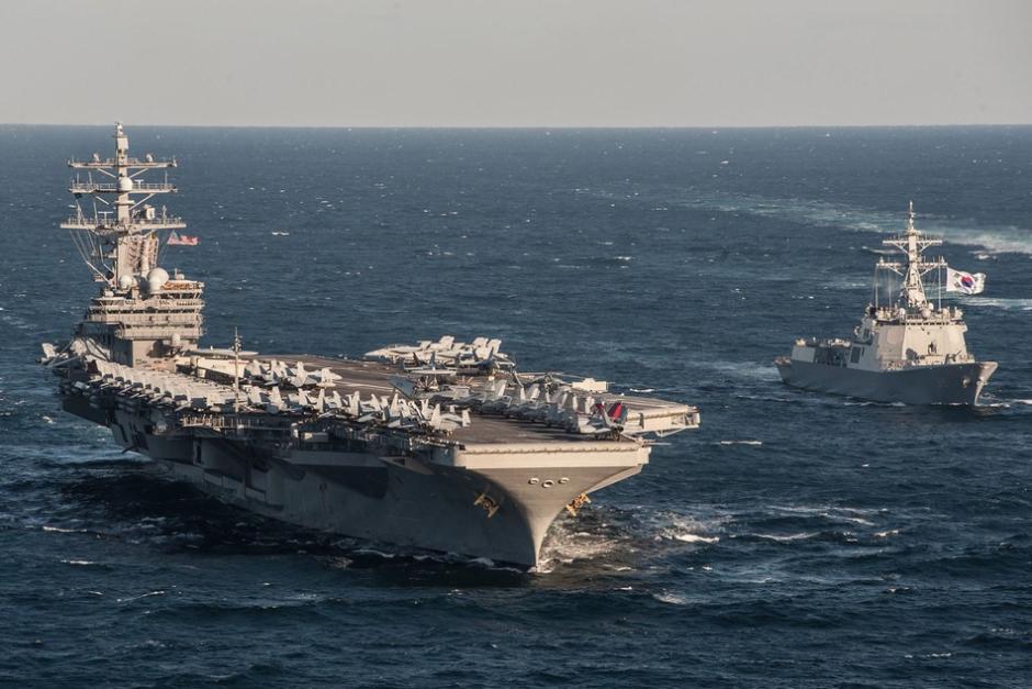 U.S. jets intercept Russian bombers flying near U.S. aircraft carrier