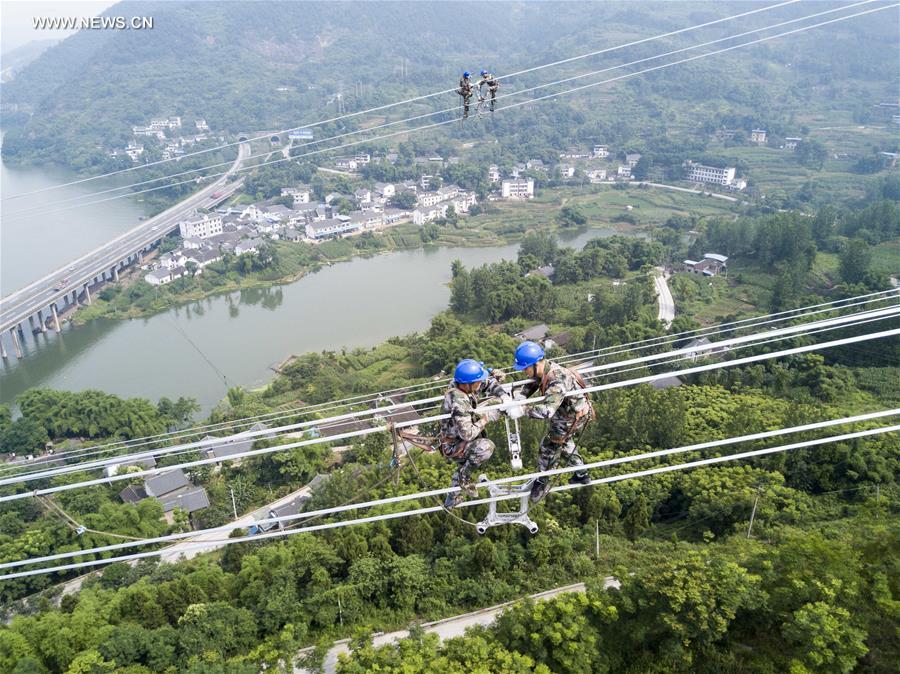 Power transmission project completed in construction in SW China