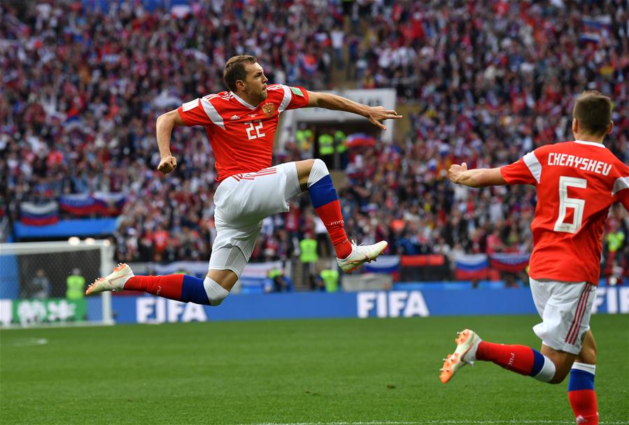 Cheryshev leads Russia to 5-0 rout of Saudi Arabia