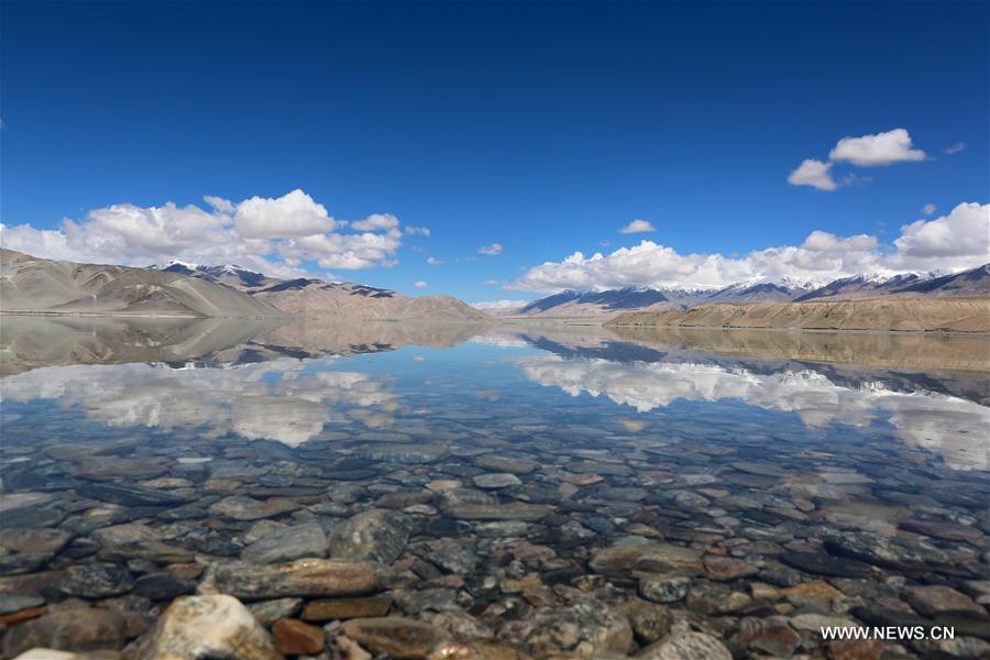 Scenery of Baisha Lake in Akto County, China's Xinjiang