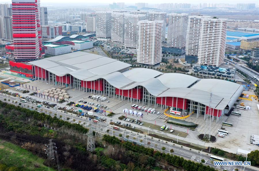 Makeshift hospital ready to receive patients infected with novel coronavirus in Wuhan