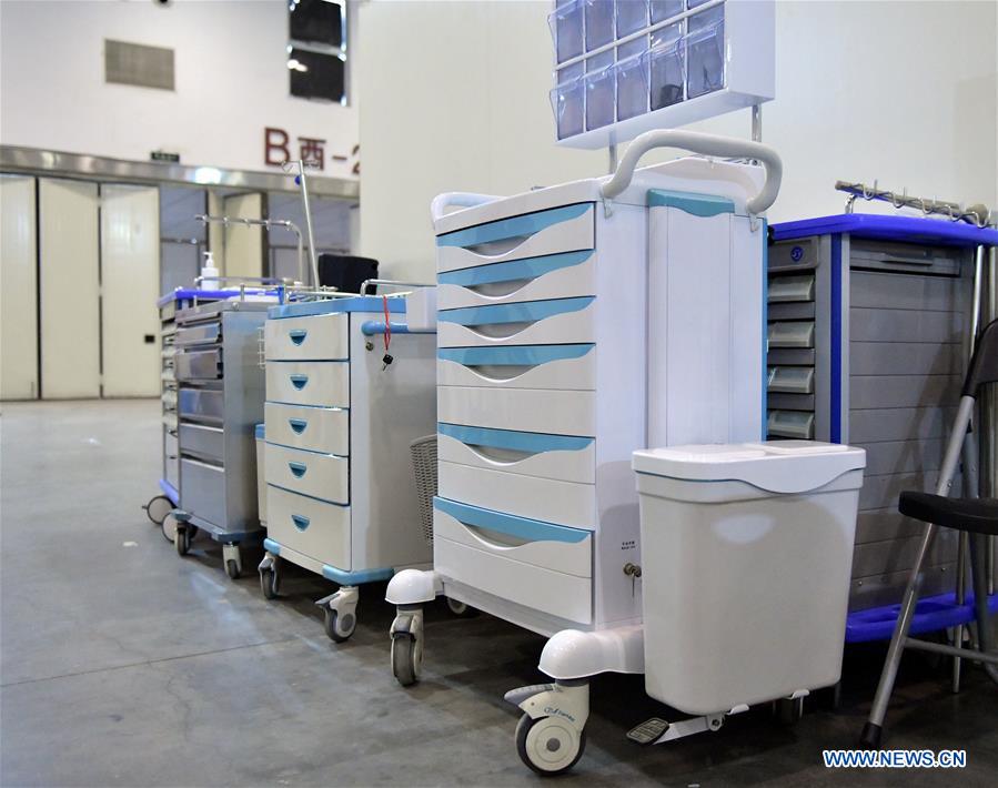Makeshift hospital ready to receive patients infected with novel coronavirus in Wuhan