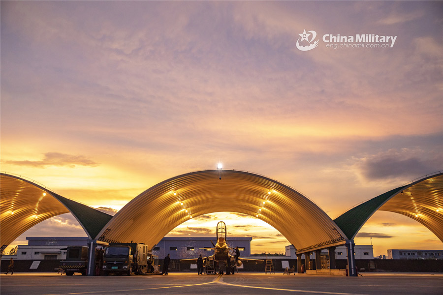 J-10 fighters in day-and-night flight training