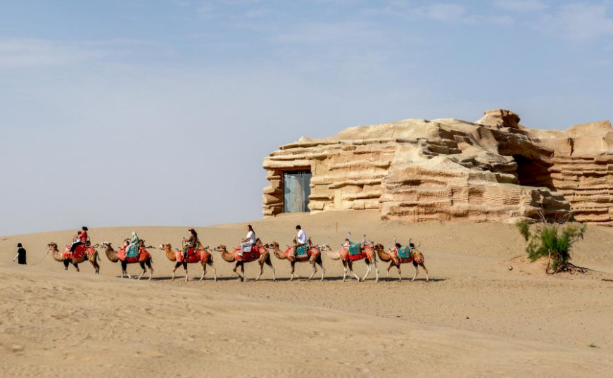 In pics: "desert gate" scenic area in China's Xinjiang
