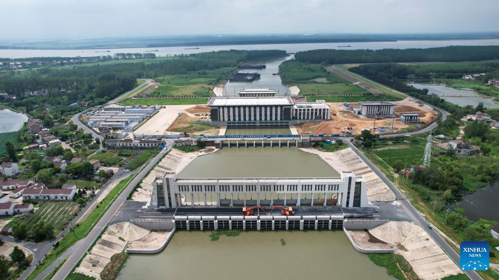 Fenghuangjing Pumping Station of Yangtze-to-Huaihe Water Diversion Project starts operation in Wuhu