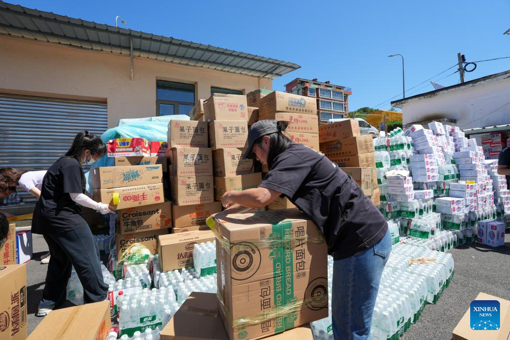 Relief supplies delivered to flood-affected areas in Miyun District of Beijing